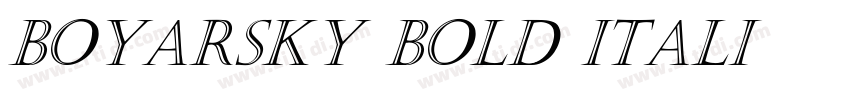 Boyarsky Bold Itali字体转换